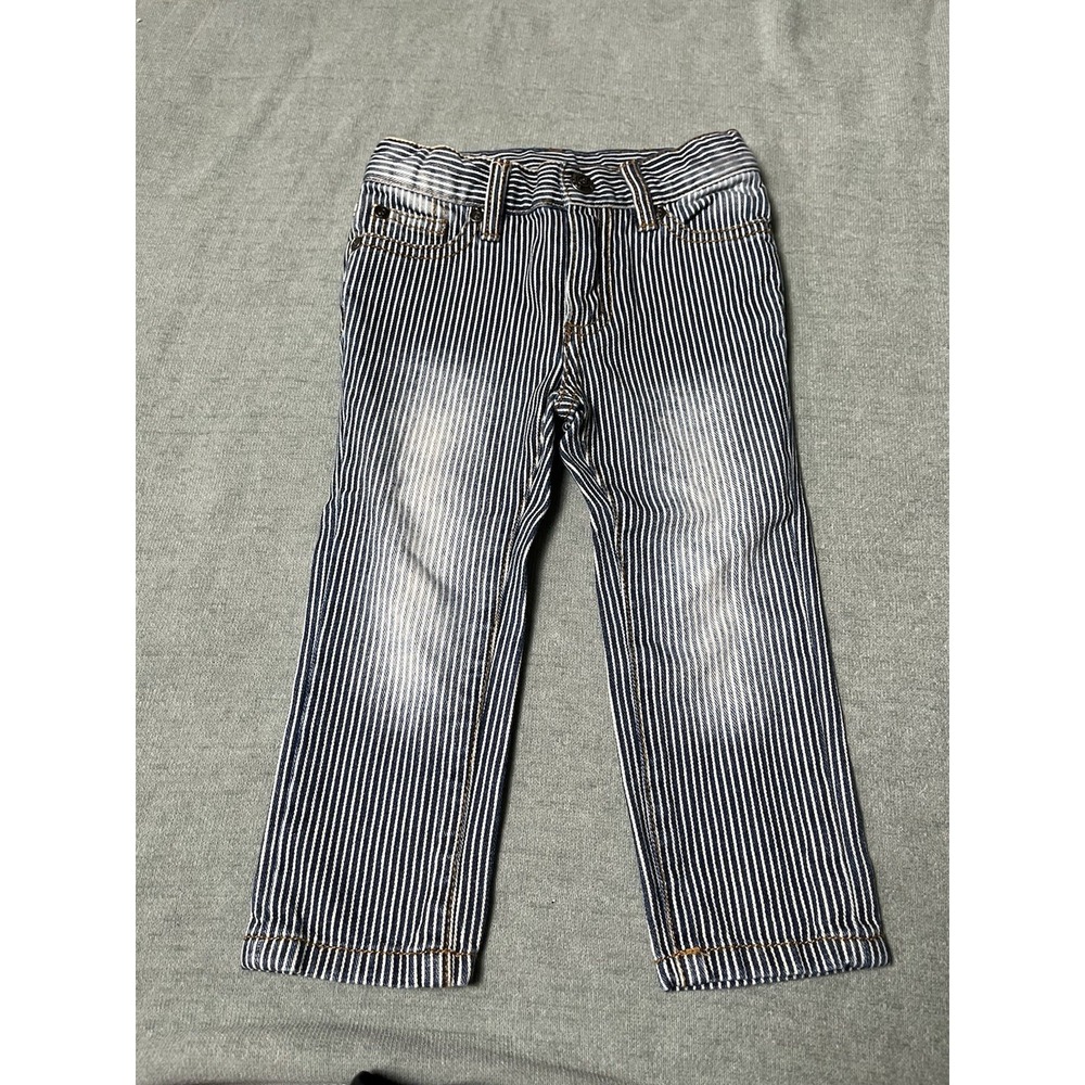 Frankie and Ava Baby Adjustable Striped Straight Leg Jeans 3T